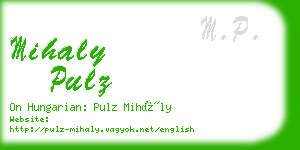 mihaly pulz business card